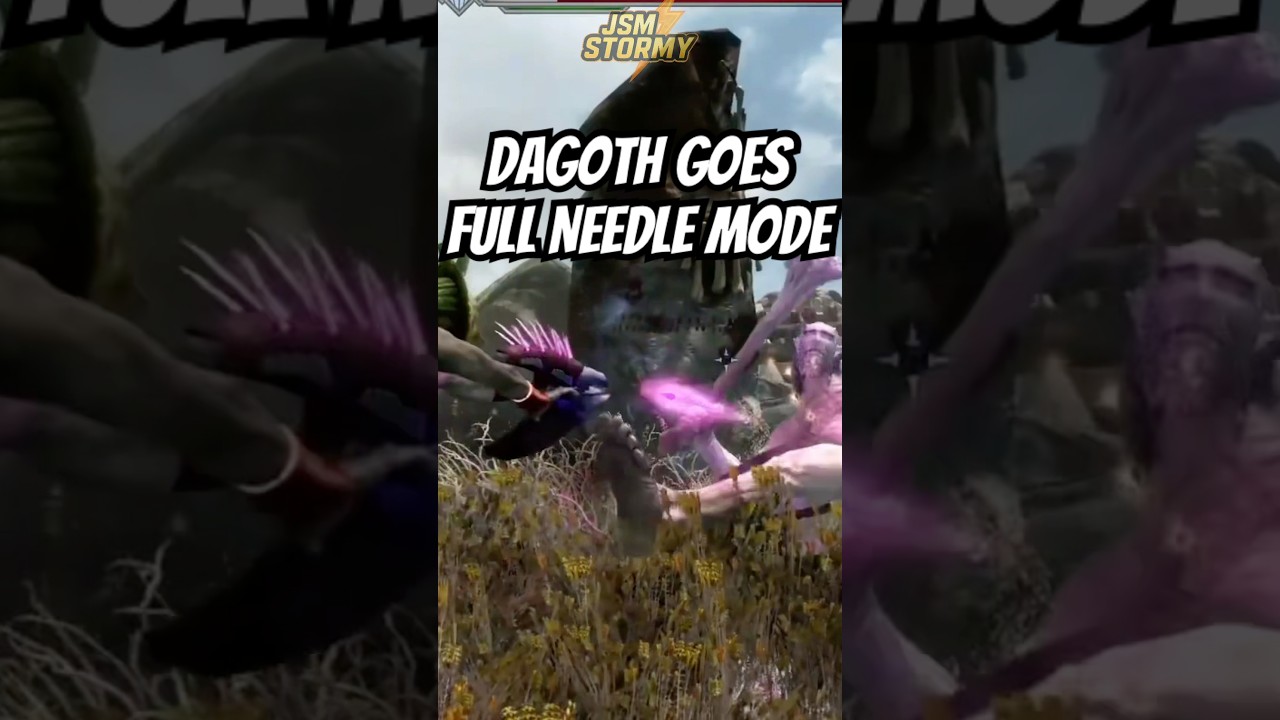 Dagoth unleaches a full Needler clip into the Giant. Justified? #skyrim #dagothur #halo #shorts