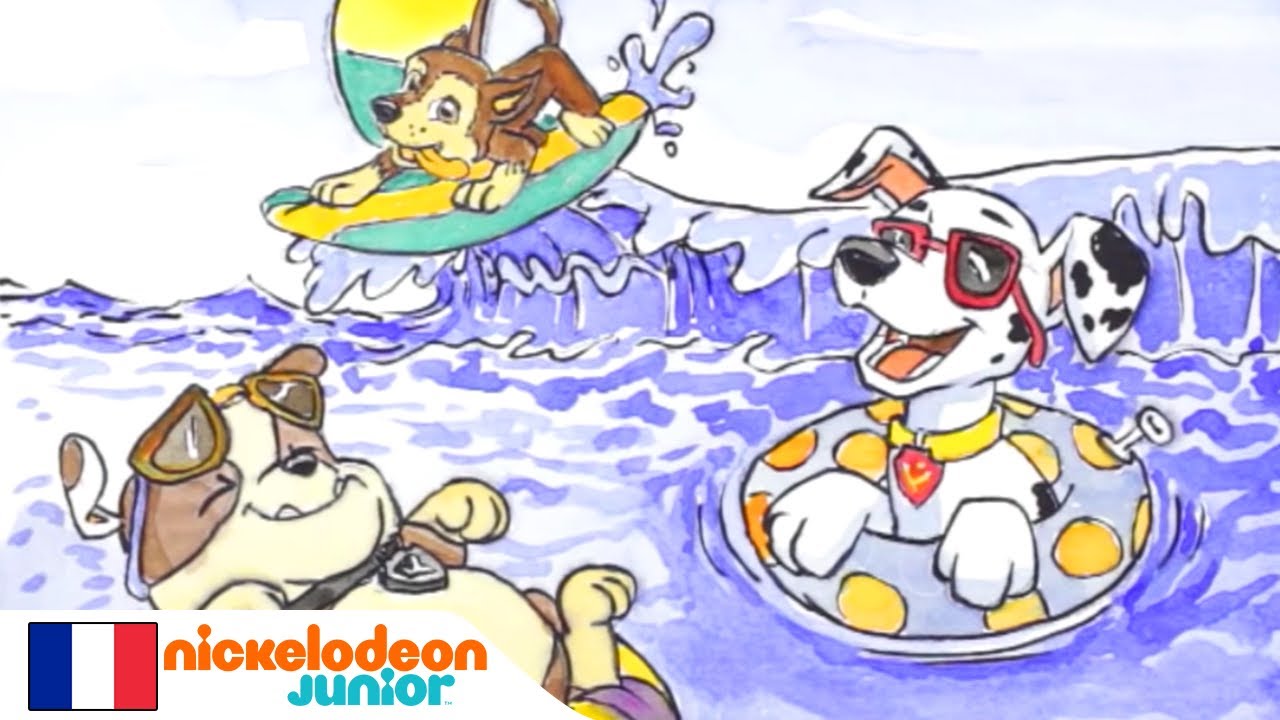 1, 2, 3… Coloriage ! | Paw Patrol : la Pat'Patrouille | Vacances à la mer! | NICKELODEON JUNIOR