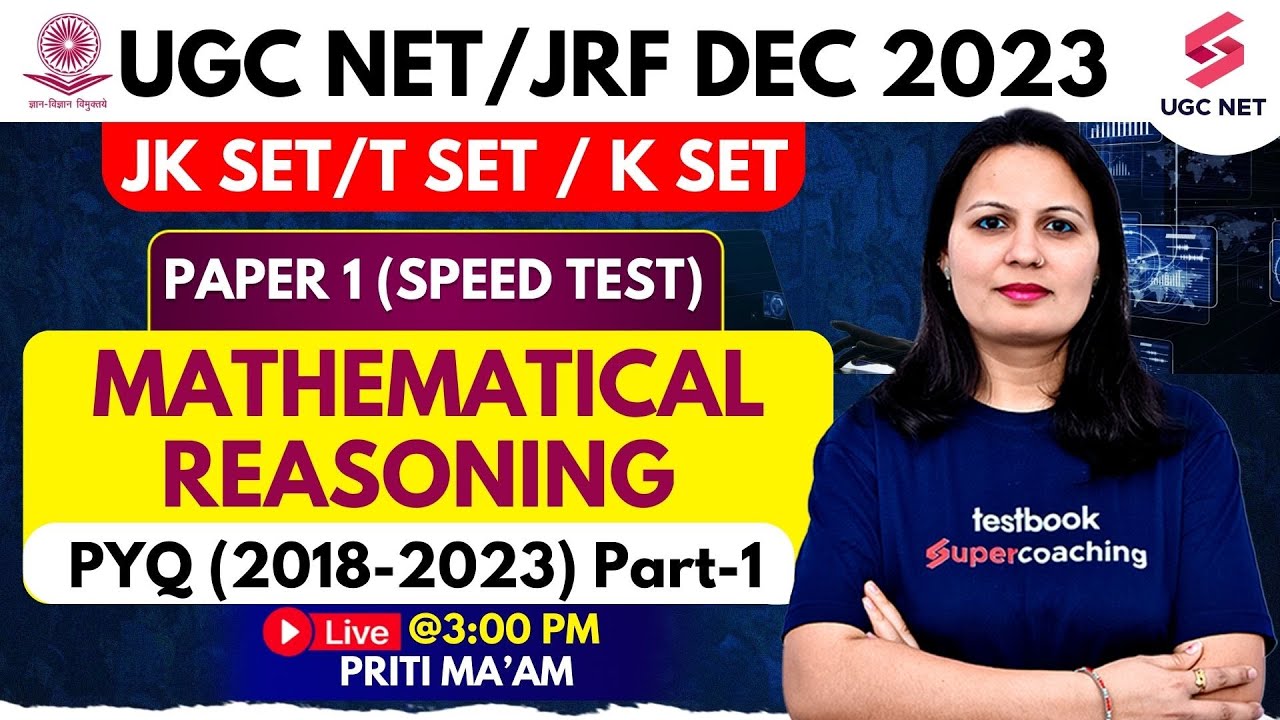 UGC NET Paper 1 | Mathematical Reasoning PYQ (2018-2023) Part-1 | Paper 1 Speed Test | Priti Ma'am