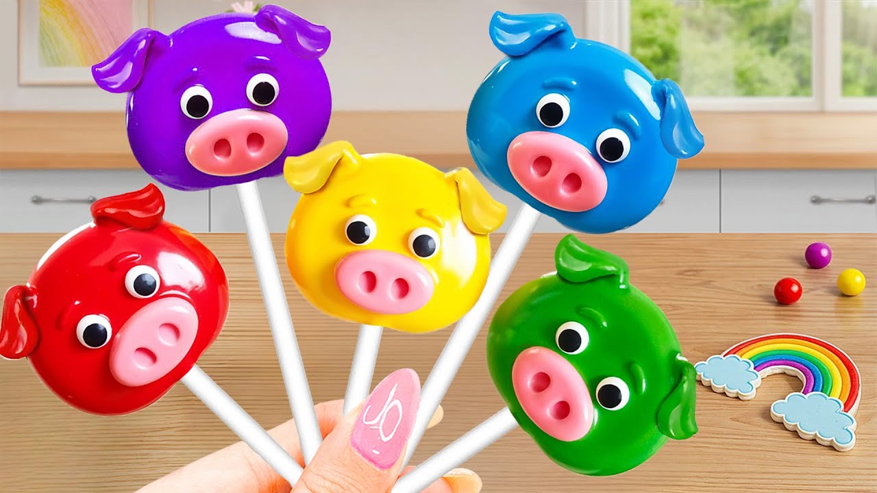 Mini Rainbow Fruit Jelly Art – Satisfying Color Layers with Cute Mold Design | Tiny Cake Master