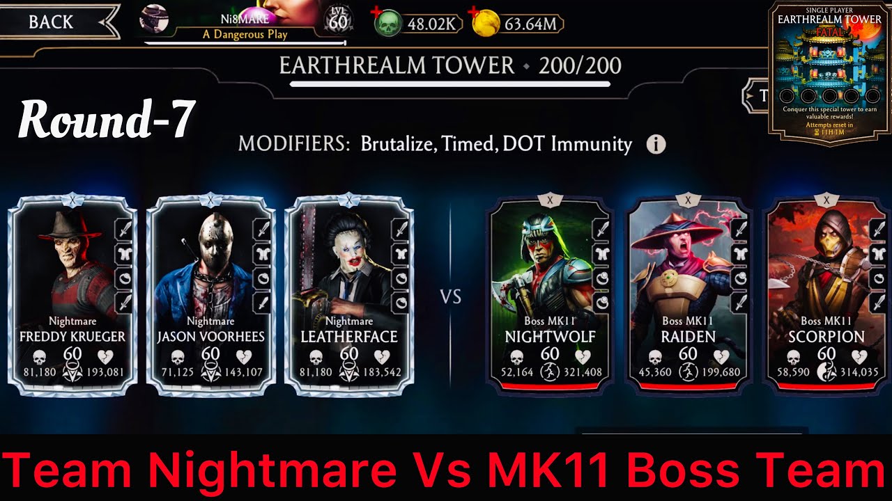 Earthrealm Non Fatal Tower Bosses Battle 170,190 & 200 Fight + Reward | MK Mobile