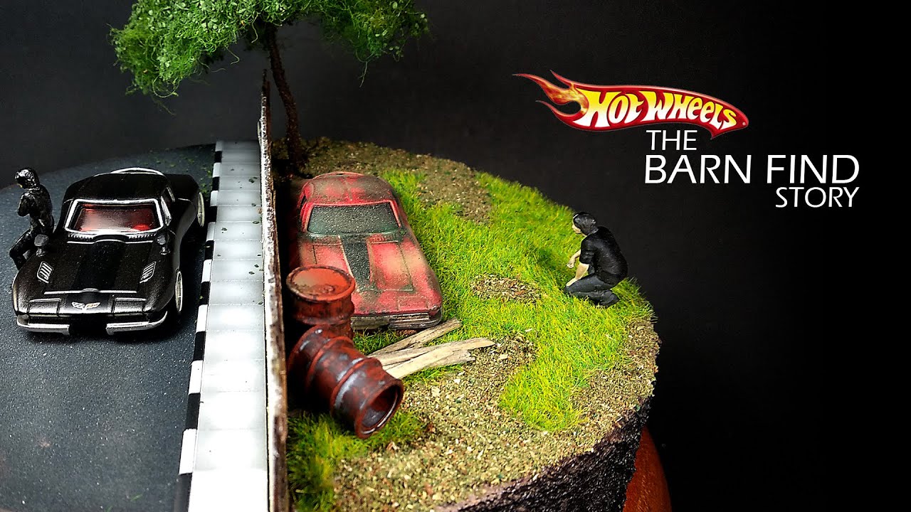 CORVETTE STING RAY BARN FIND DIORAMA HOT WHEELS