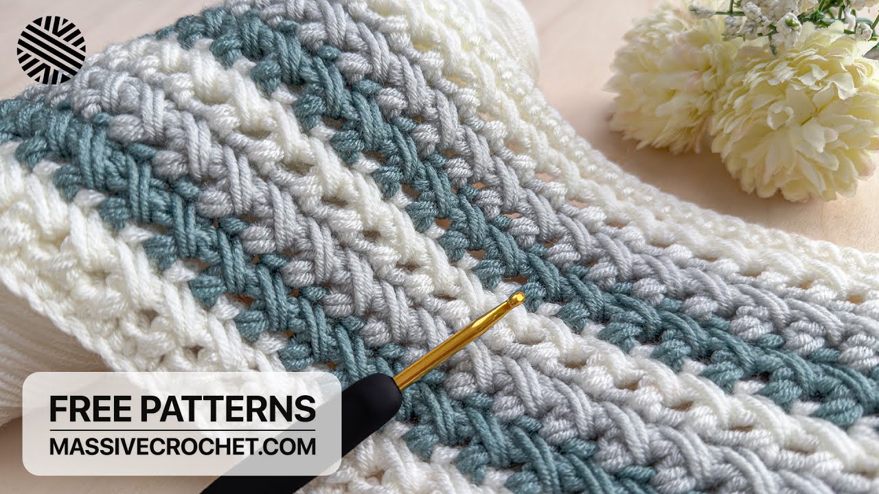 SUPER EASY & FAST Crochet Pattern for Beginners!⚡️Crochet Stitch for Baby Blanket, Bag and Scarf