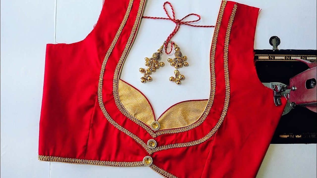 Latest model blouse back neck design | silk saree model blouse gala design cutting & stitching