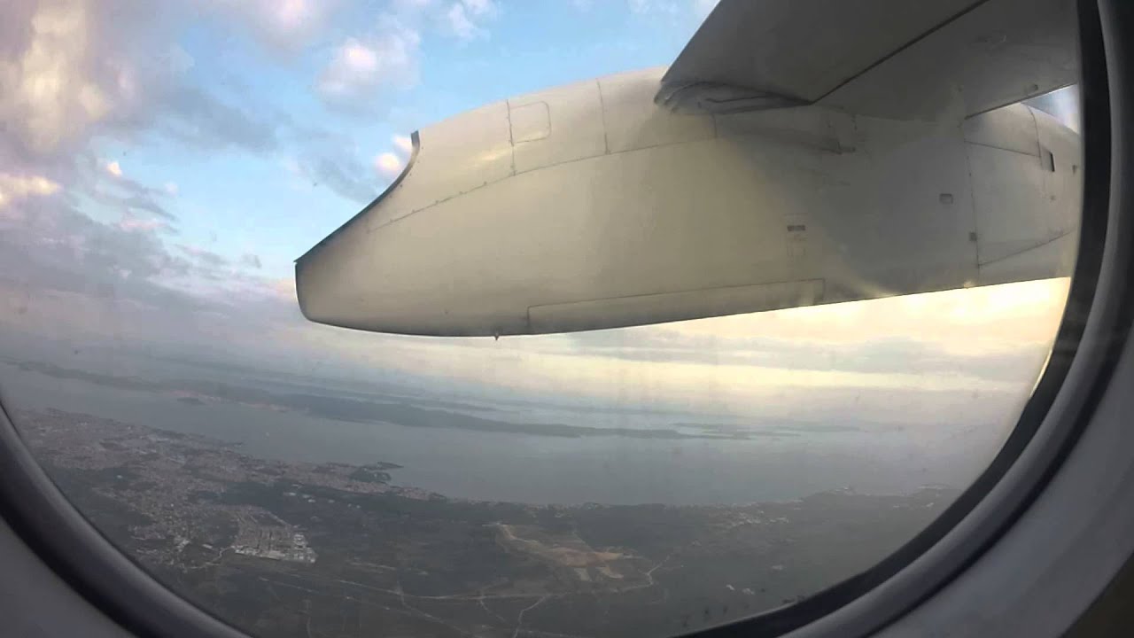 Croatia Airlines - DHC-8-402Q Take off from Zadar to Zagreb 25/08/15 morning departure