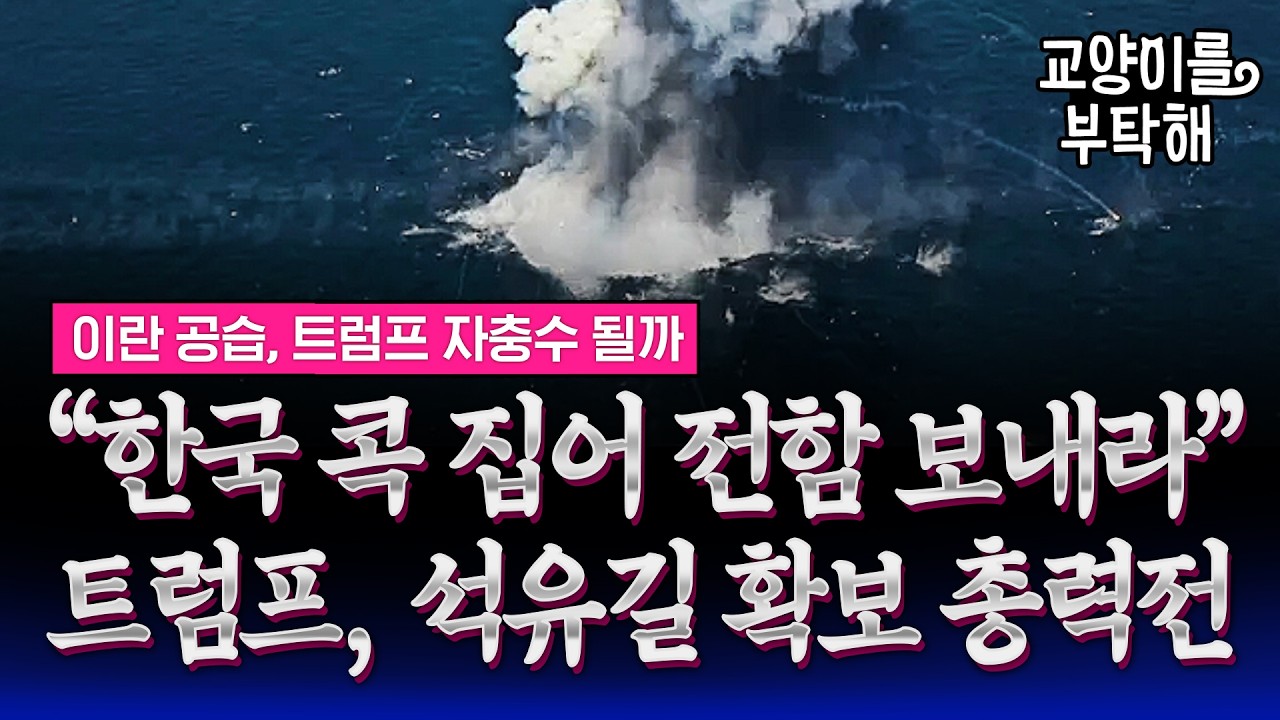 [통합본] “트럼프, 한국 콕 집어 전함 보내달라”…호르무즈 석유길 확보 총력전, 이란 공습이 미 중간선거 진짜 자충수 될까 / 교양이를 부탁해