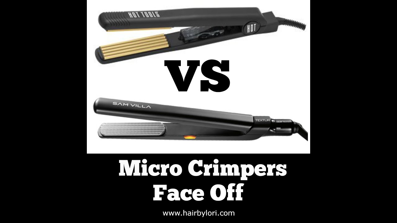 Micro Crimper Face Off:  Sam Villa Textur Iron VS. Hot Tools.  Box opening, review & demo
