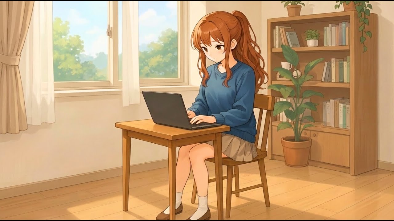 1 Hour Lofi Study Mix | Elara’s Focus Journey – Calm Anime Ambience