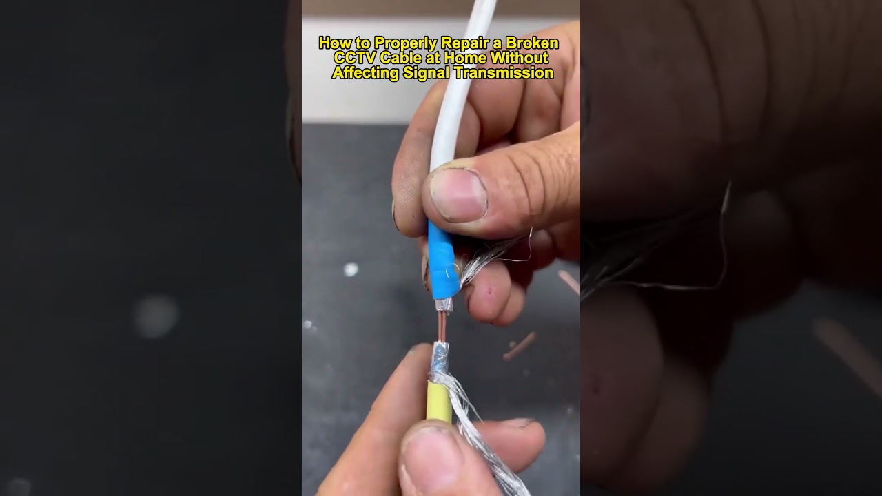 How to properly repair a broken CCTV cable at home?