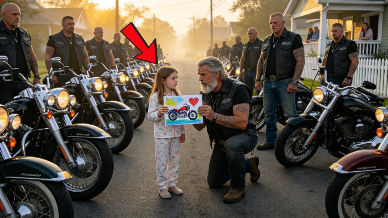 A Girl Gave a Biker Her Drawing &mdash; At Sunrise, Dozens of Bikers Arrived