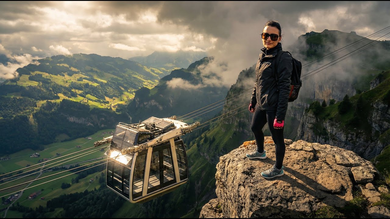 CabriO Stanserhorn 🇨🇭 Швейцарская канатная дорога | 2025 | DJI | 4К