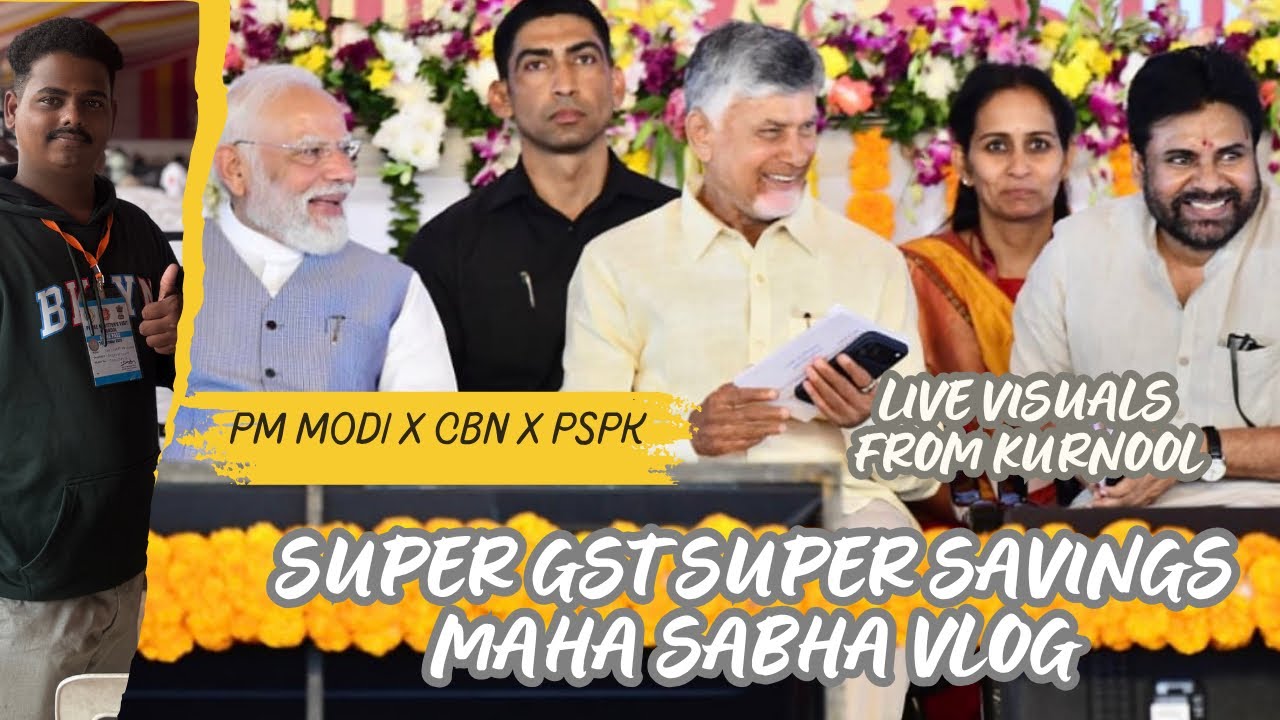 A Historic Day in Kurnool 🇮🇳PM Modi × CBN × PSPK on One Stage| Full Vlog from Kurnool! 🎥| Maha Sabha