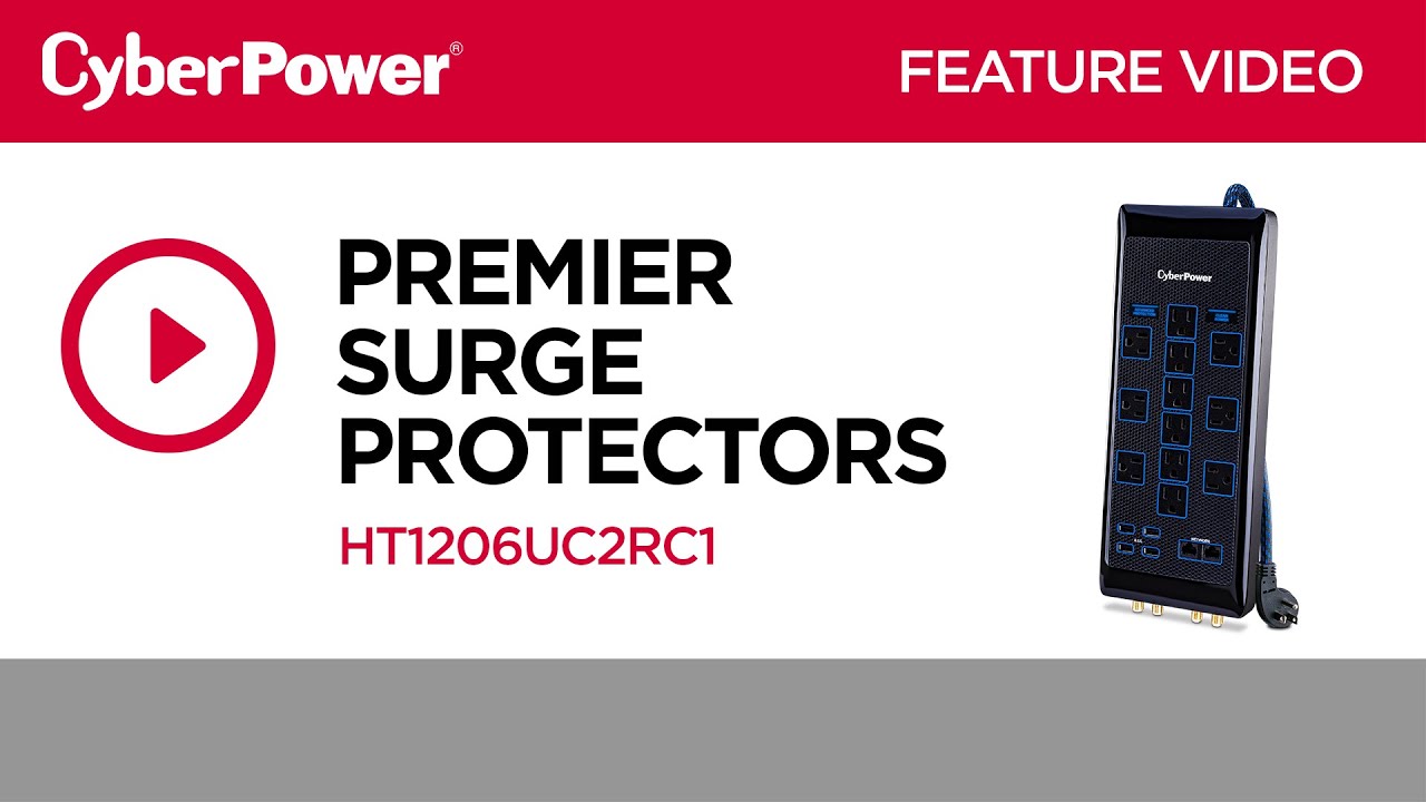 CyberPower Premier Home Theater Surge Protector HT1206UC2RC1 Feature Video