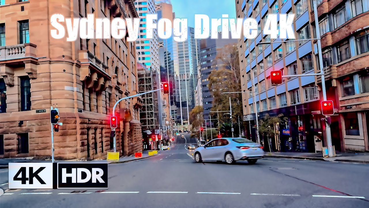 SUNRISE ￼Foggy Harbour Bridge | CBD to Rozelle | Sydney Drive 4K HDR 60 fps-AU