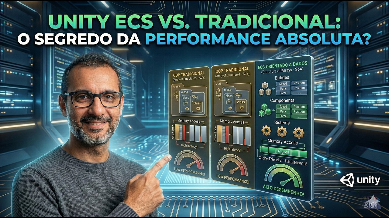 PARE de Perder Performance na Unity! Entenda ECS, Cache e Paralelismo de Verdade