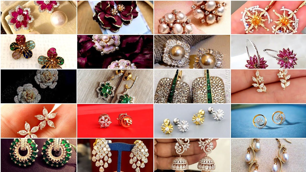 Latest diamond earrings/latest diamond studs design with price/stud/#eaarings for girls #stud 