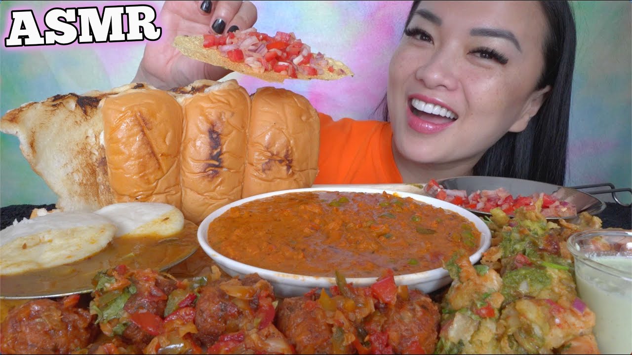 ASMR Indian FOOD *FULL FACE FRIDAY (EATING SOUNDS) NO TALKING | SAS-ASMR