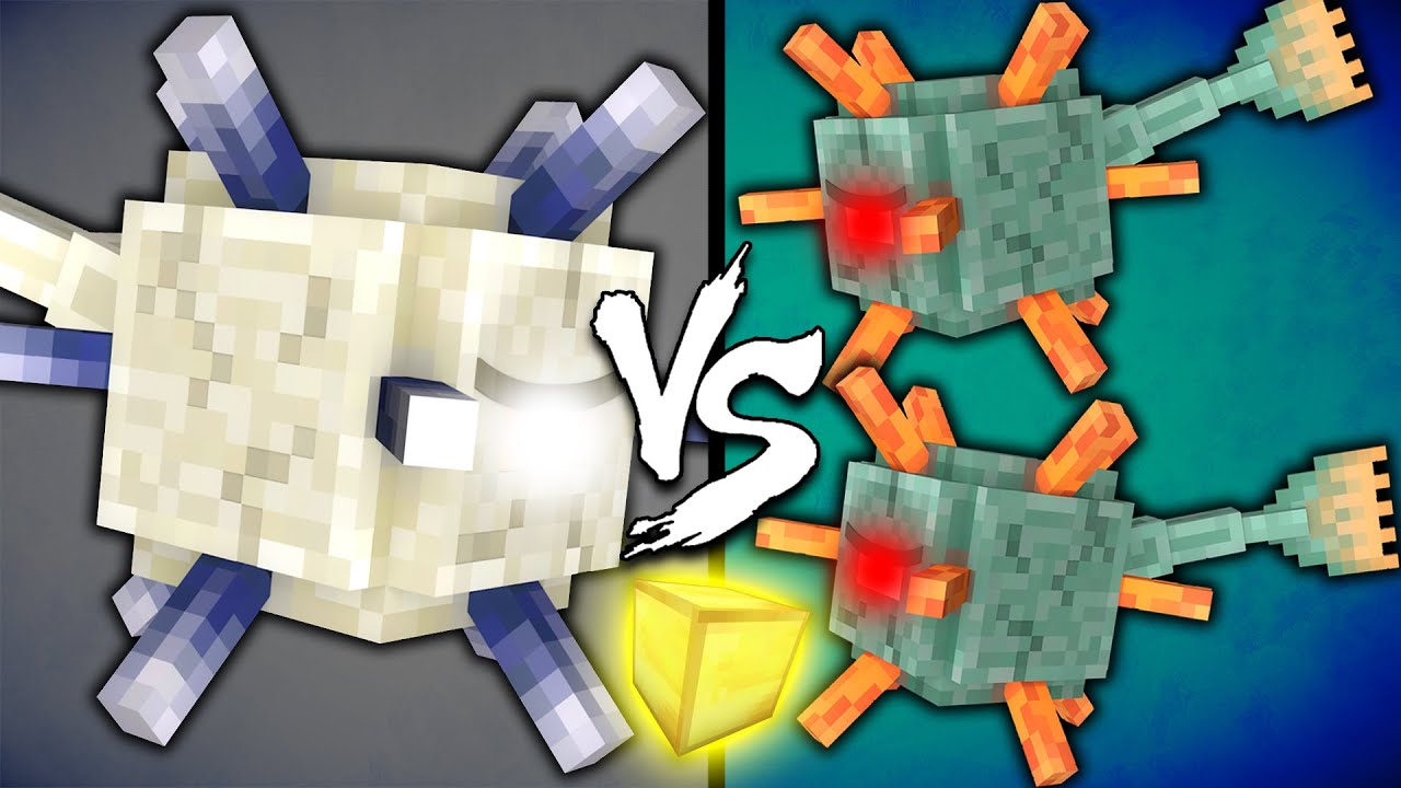 Elder Guardian vs. Guardians - Minecraft