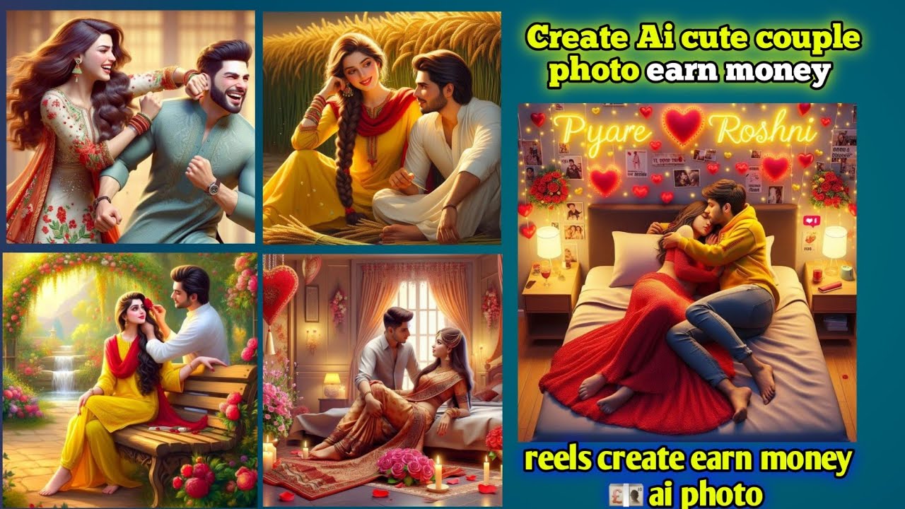 Cute couple Ai photo📸| Cute couple ai bed  pics | how to download ai couple images 2024