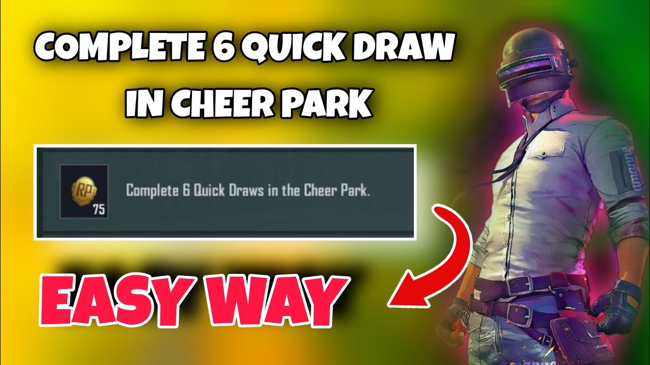 Complete 6 Quick Draw In The Cheer Park🔥 How To Complete 6 Quick Draw In The Cheer Park Mission Bgmi