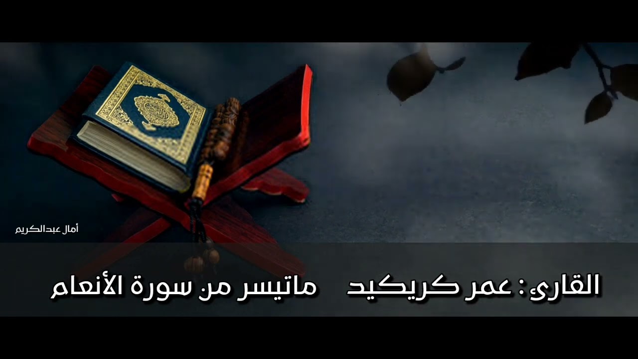 تلاوة خاشعة وبنبرة عجيبة من سورة الأنعام بصوت القارئ الشاب عمر كريكيد المراكشي