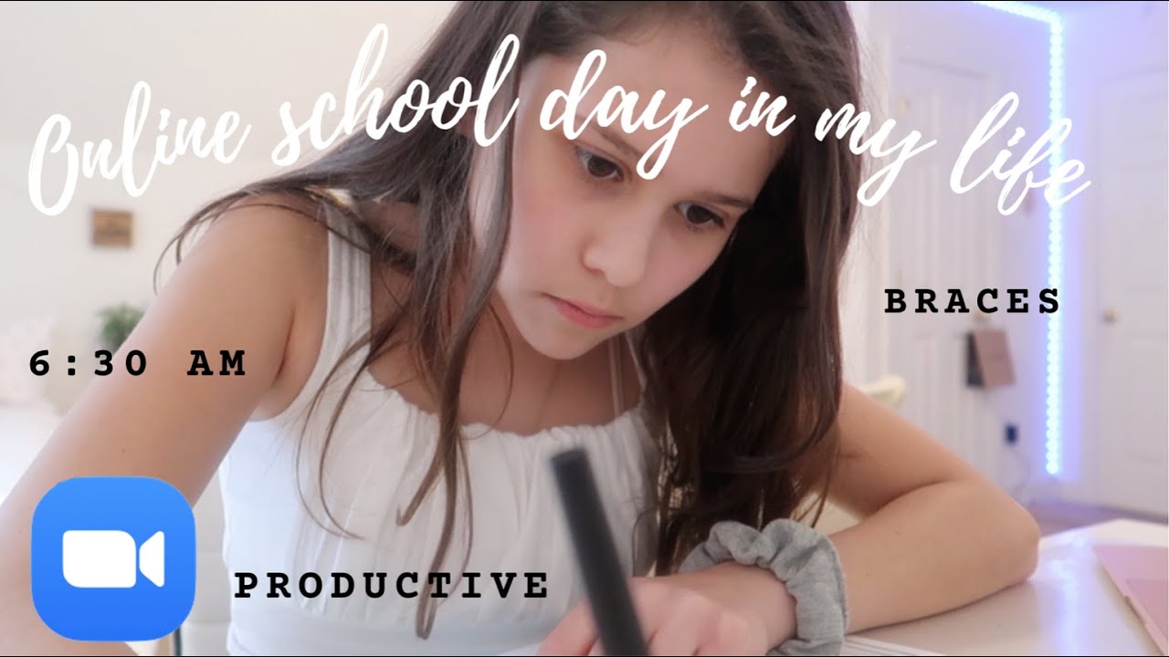 a PRODUCTIVE ONLINE SCHOOL day in my life