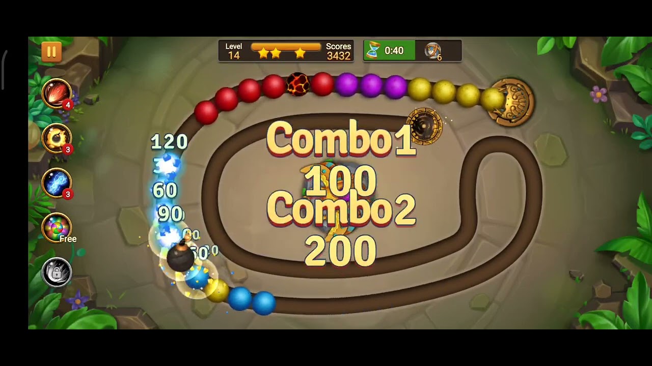 Jungle Marble Blast-Level 14 3 STARS NO BOOSTERS 