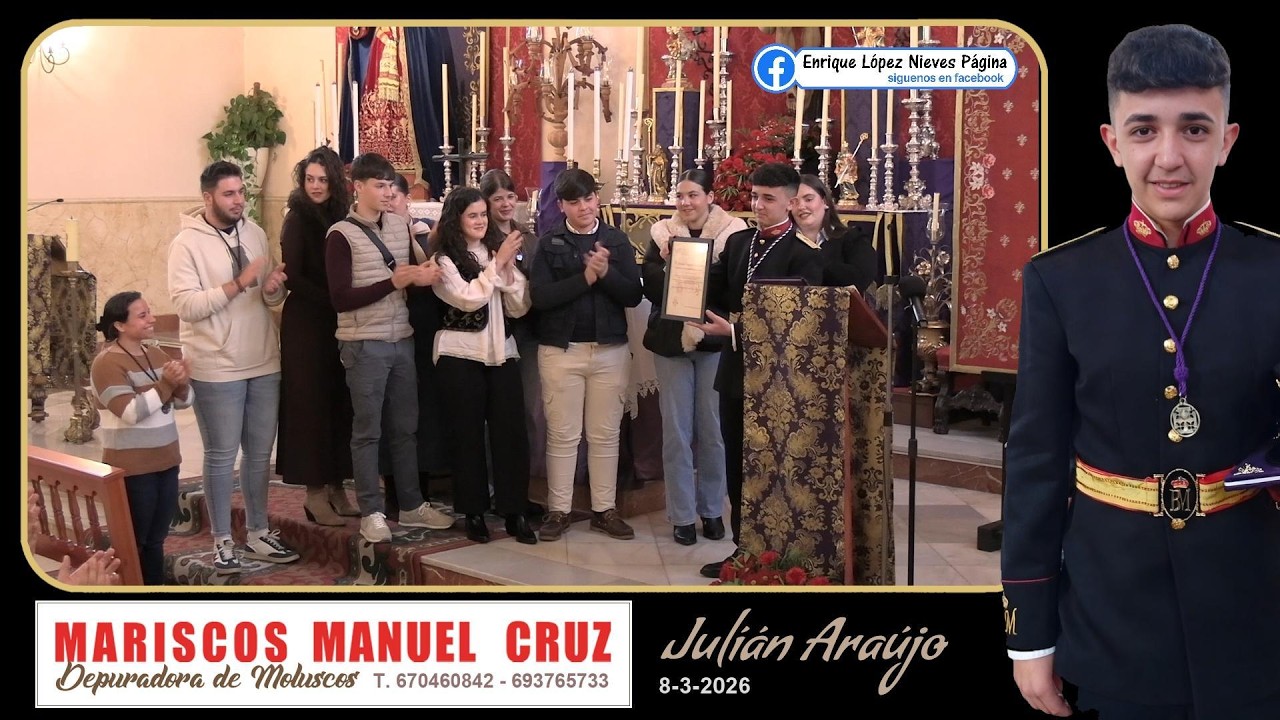 La Hermandad del Gran Poder también tuvo un detalle con Julián Araújo // Pregón Juvenil 8-3-2026