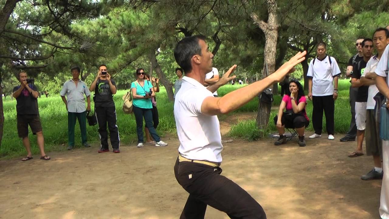 סין 2011 הדגמה של טאי צ'י צ'אן לסינים שמתאמנים בפארק