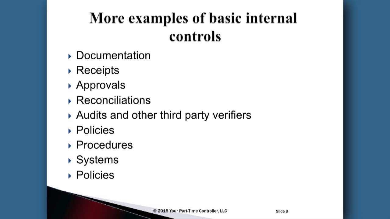 Internal Controls Part 1