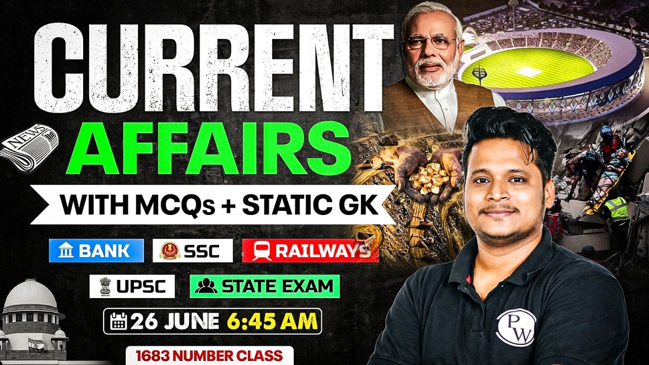 Current Affairs Today | 26 June Current Affairs 2026 | Daily Current Affairs By Raja Sir