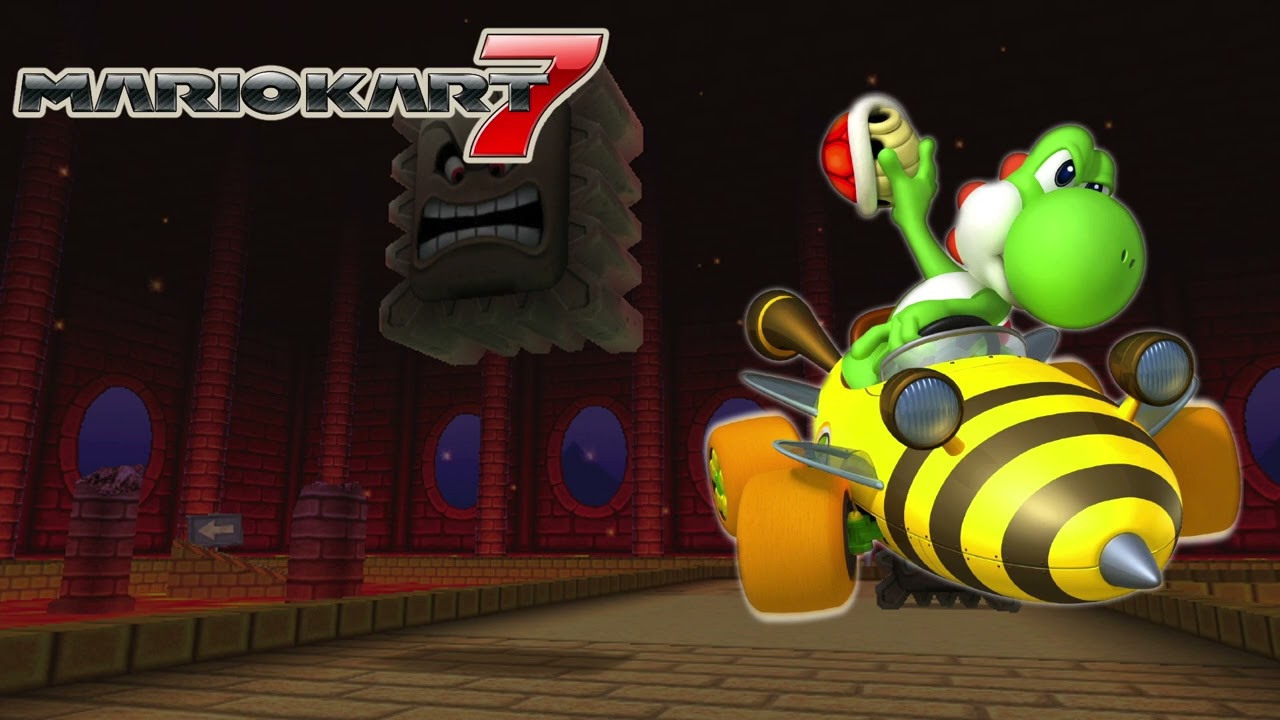GBA Bowser Castle 1 - Mario Kart 7 (Slowed Down)