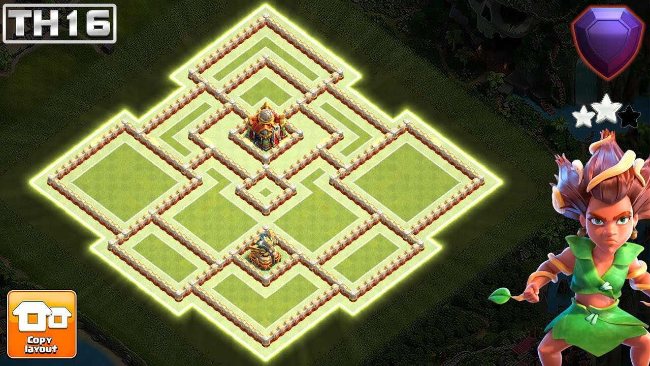 Unbreakable TH16 Base Design! Legend League Anti-3 Star & Farming GOD! 💰