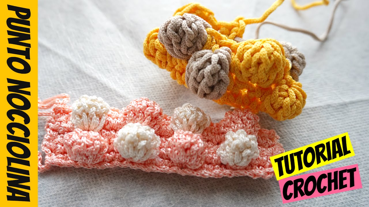 Tutorial punto nocciolina bicolore | Crochet bubble stitch bicolor || Katy Handmade