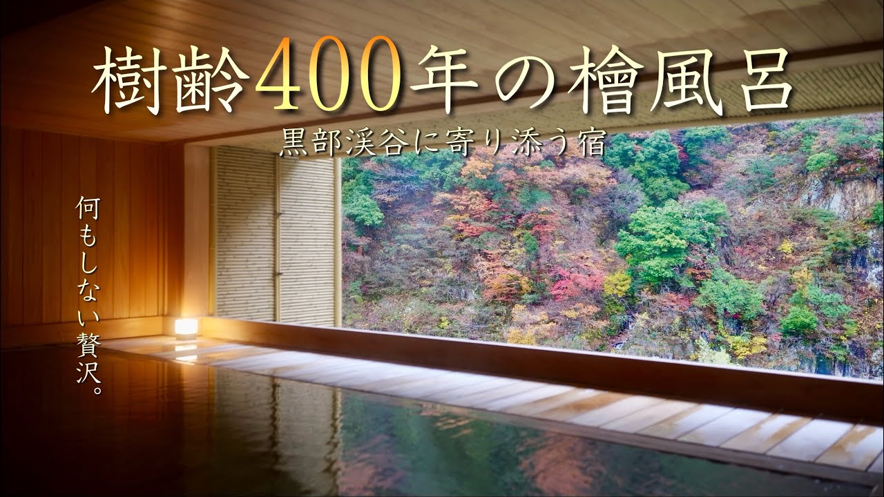 【人生で一度は泊まりたい宿】樹齢400年の檜風呂、渓谷に寄り添う時間｜宇奈月温泉 延楽
