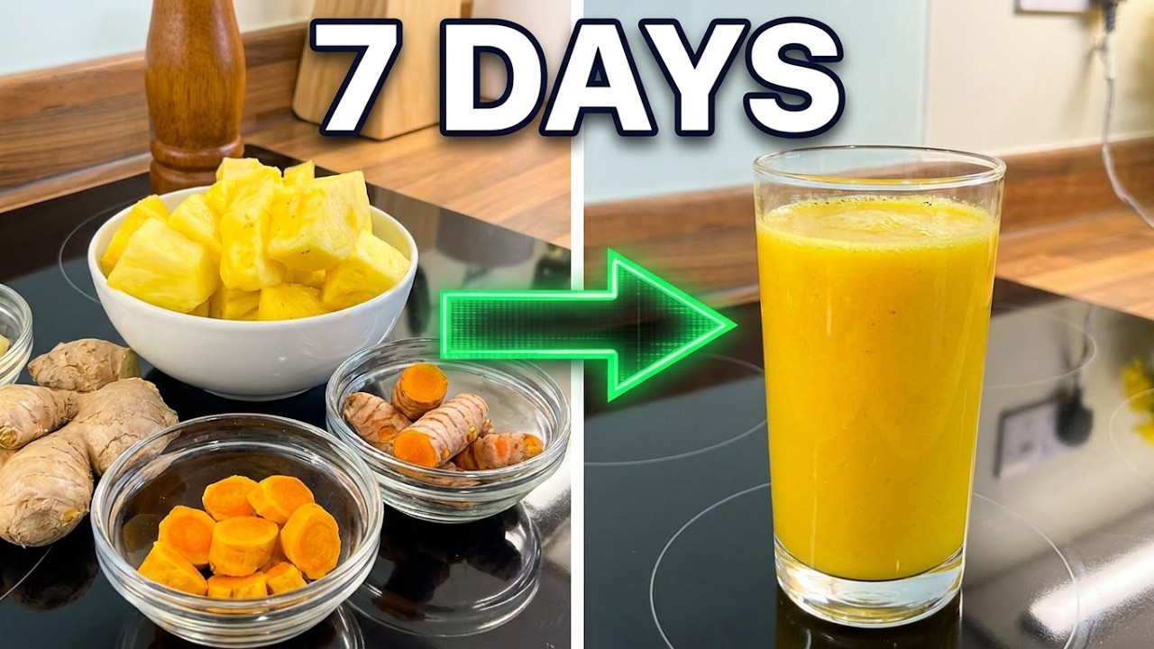 Смузи из ананаса, имбиря и куркумы 🍍 | Натуральный противовоспалительный напиток для здоровья киш...