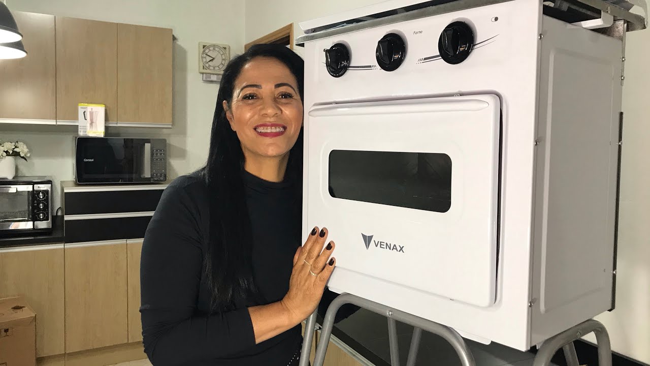 FOGÃO DE DUAS BOCAS COM FORNO,  VENAX .