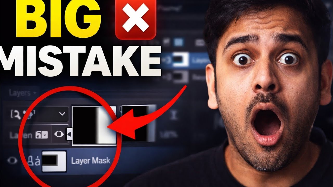 Layer Mask Photoshop 😱 | 5 मिनट में पूरा सीखो (Hindi)