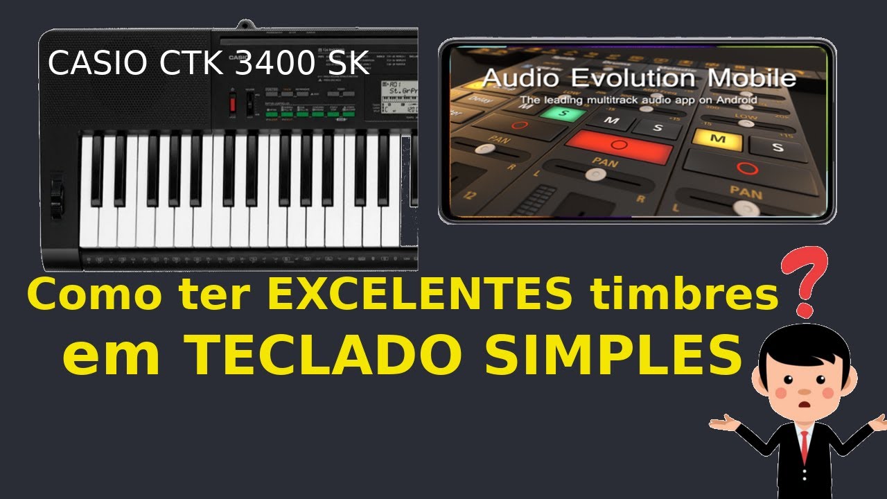 CASIO CTK 3400 - Visão Geral e Conexão MIDI