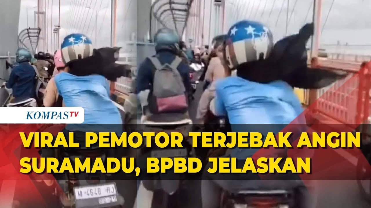 Pemotor Terjebak Angin Kencang Suramadu, BPBD Peringatkan Hal Ini