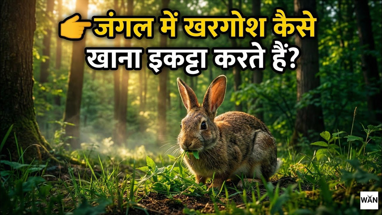 How Rabbits Gather Food in the Forest | जंगल में खरगोश कैसे खाना इकट्ठा करते हैं? Wild Earth Hindi