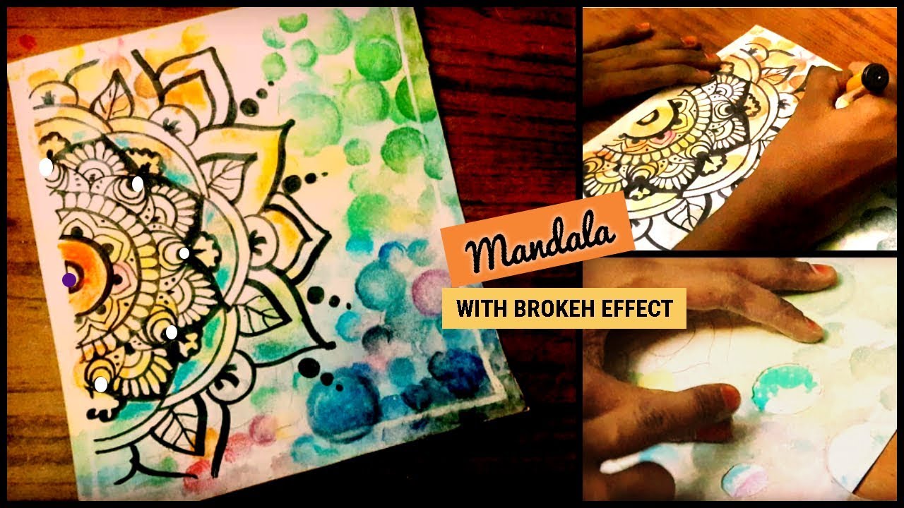DIY Mandala Decor with Brokeh effect & Watercolors | Unique mandala decor ideas | MyLovelyCreation.