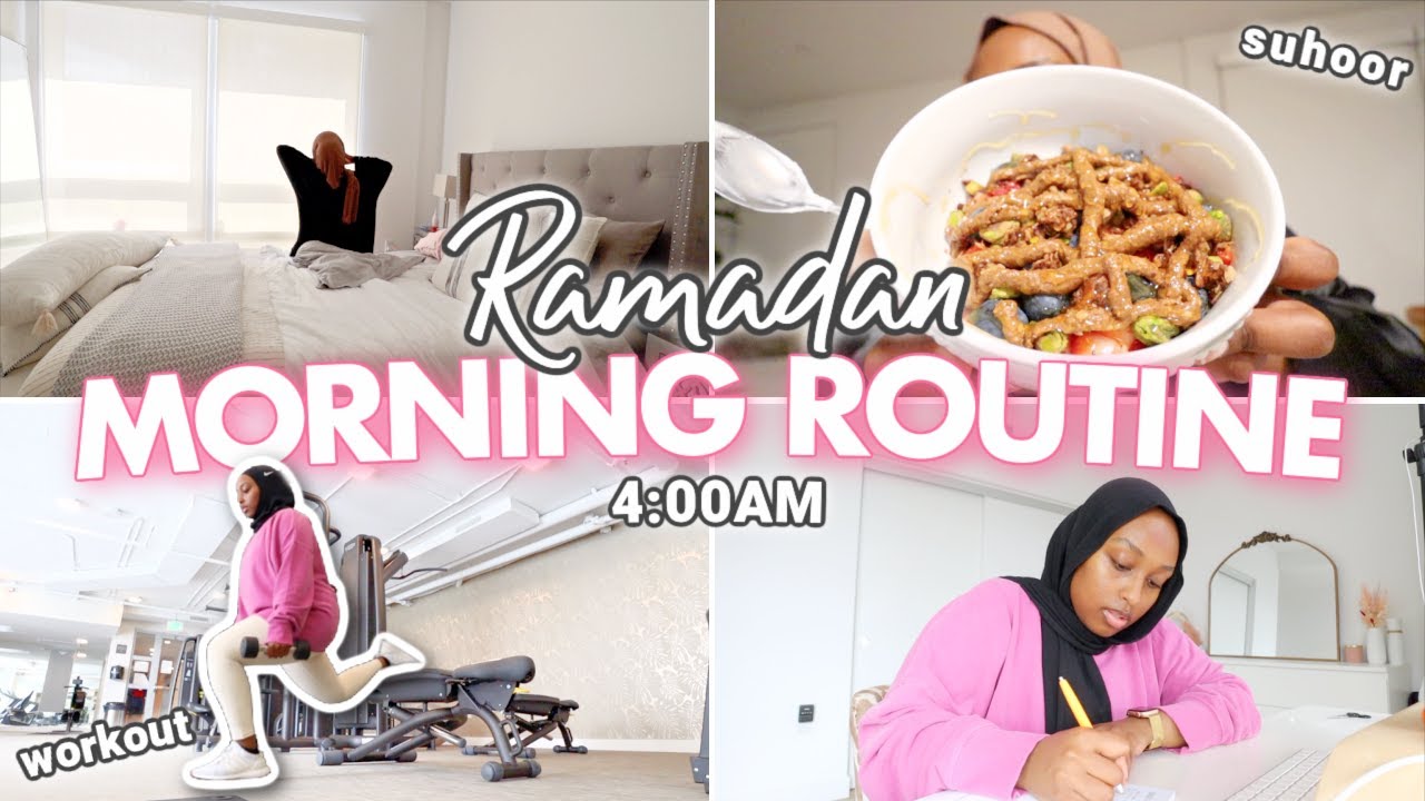 MY *REAL* RAMADAN MORNING ROUTINE! | Suhoor, Workout, Daily Planner, WFH | Aysha Harun