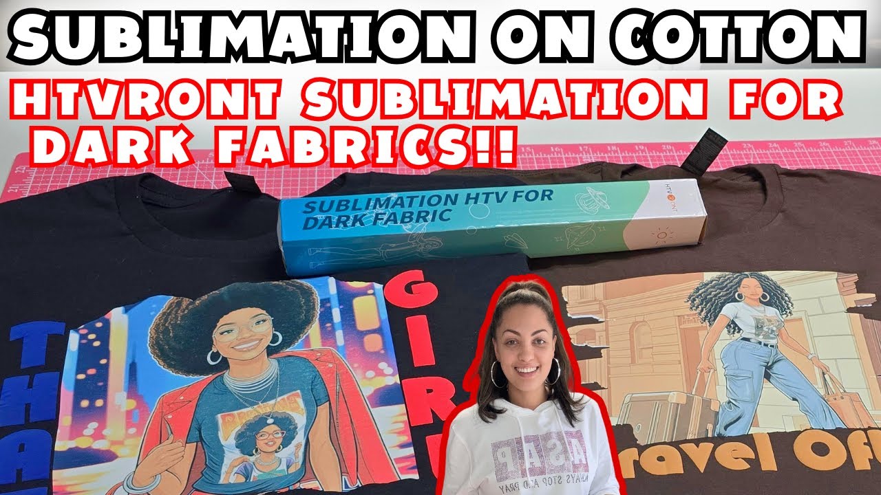 SUBLIMATION ON COTTON?? | SUBLIMATION HTV FOR DARK FABRICS | SUBLIMATION FOR BEGINNERS