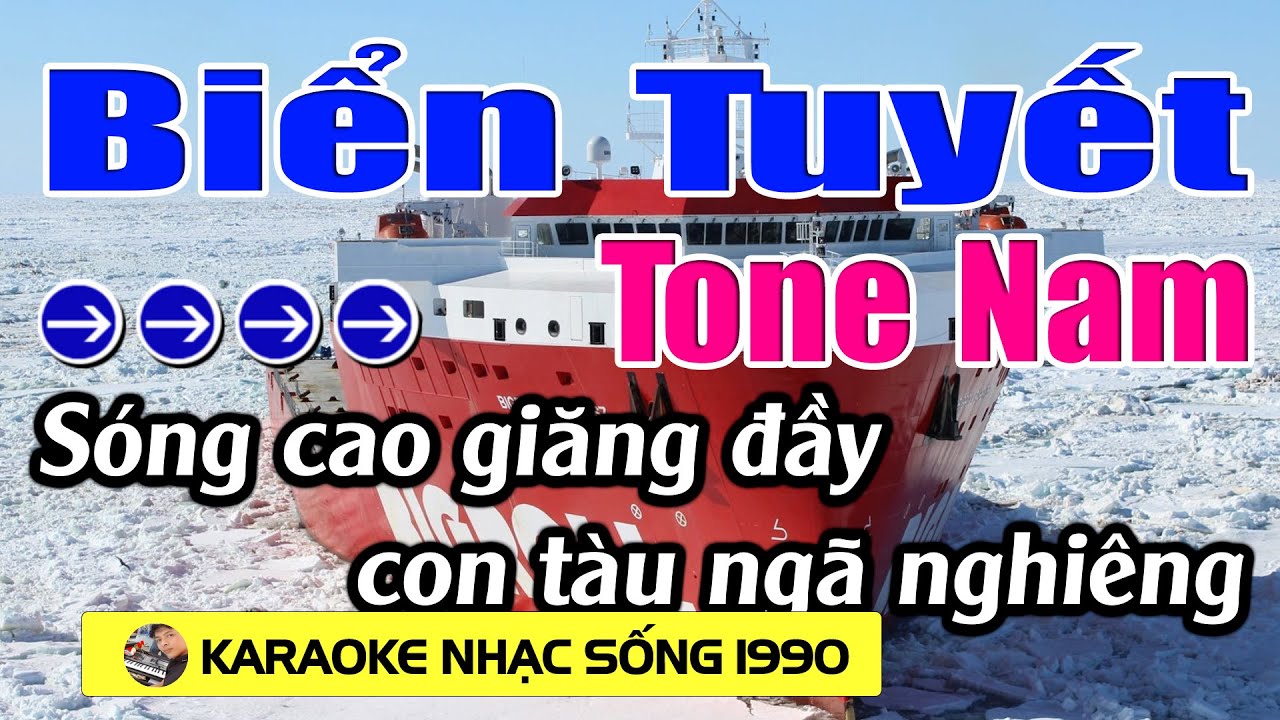 Biển Tuyết - Karaoke Tone Nam - Karaoke nhạc Sống 1990 - Beat Mới