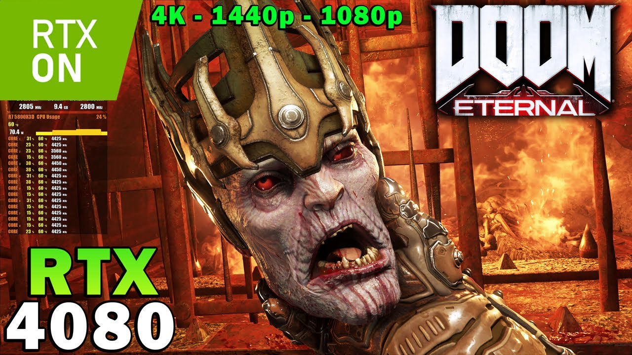 DOOM Eternal | RTX 4080 | Ryzen 7 5800X3D | Ray Tracing | Ultra Nightmare Settings