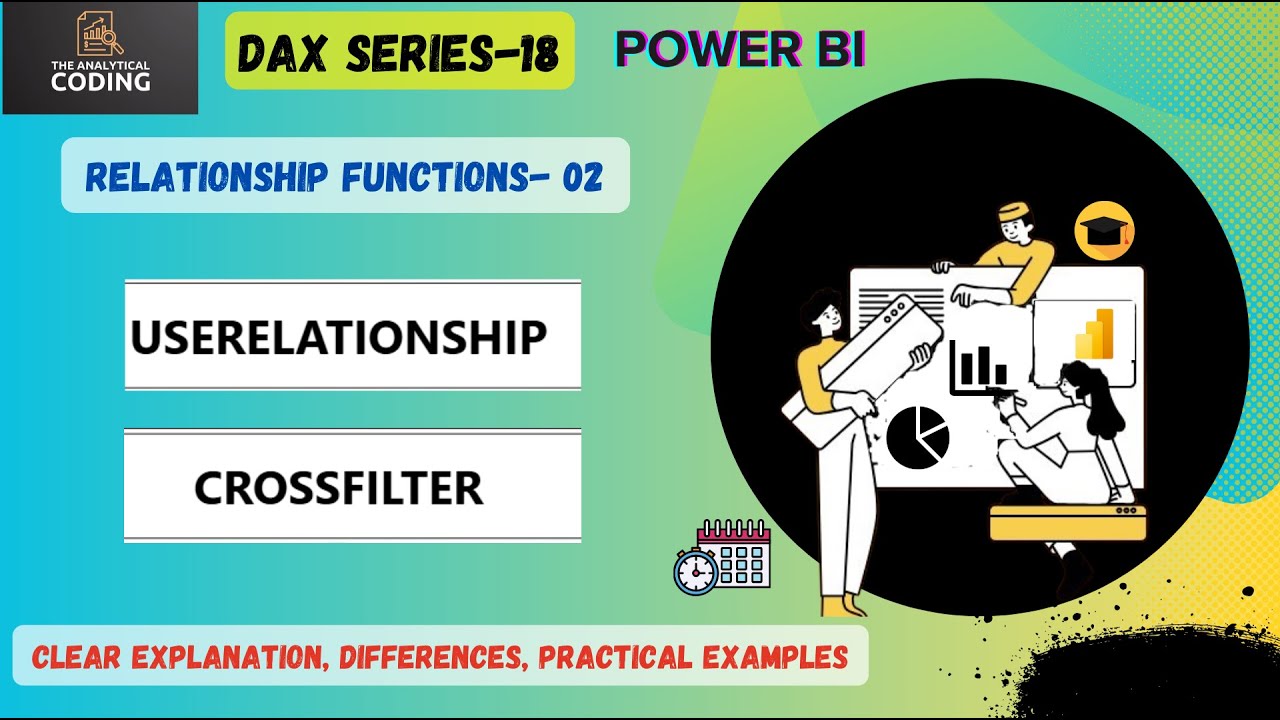 USERELATIONSHIP| CROSSFILTER| Relationship Functions-02| DAX| POWER BI|@TheAnalyticalCoding