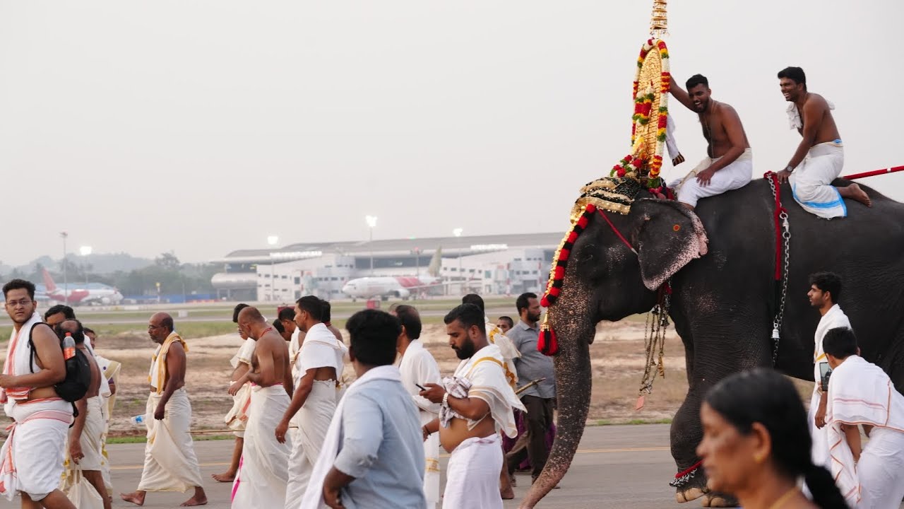 Sree Padmanabha Swami Temple Aarattu via Trivandrum Airport April 2024