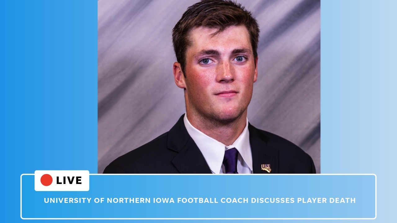Live: UNI football coach speaks on death of Parker Sutherland