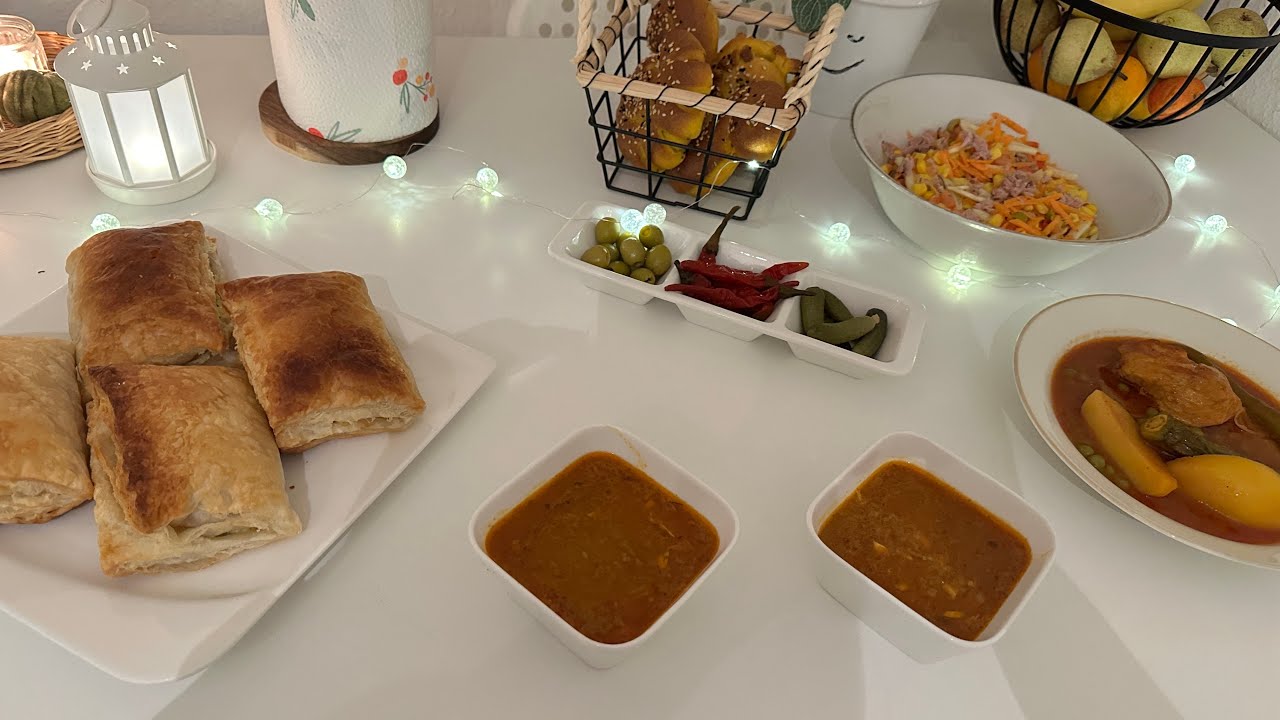 دبارة رمضان اليوم 3🌙باتي سبانخ وريقوتة 😍شربة شعير بالحوت 🍲 جلبانة بالدجاج🍗خبز مبسس وسلاطة سفنارية 🥗	